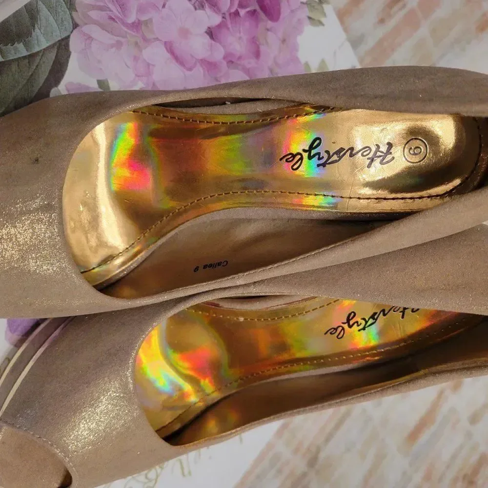 HERSTYLE PEEP TOE PLATFORM WOMENS HEELS SANDALS